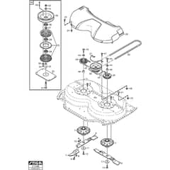 DECK 105 C 4000 series - 2010 - 13-2972-04 - Mountfield Front Mower Transmission Diagram