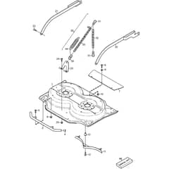 DECK 85 COMBI / BLACK - 2014 - 13-2960-70 - Stiga Front Mower Frame Diagram