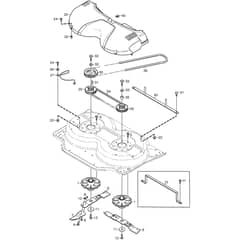 DECK 85 COMBI / BLACK - 2014 - 13-2960-70 - Stiga Front Mower Transmission Diagram