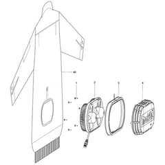 Makita DFJ400 - Cordless Fan Jacket - Power Tool Diagram