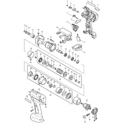 Makita DFT043F - Cordless Screwdriver - Power Tool Diagram