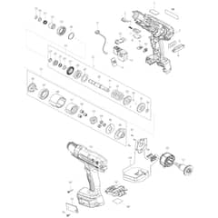 Makita DFT087F - Cordless Screwdriver - Power Tool Diagram