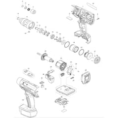 Makita DFT120T - Cordless Screwdriver - Power Tool Diagram