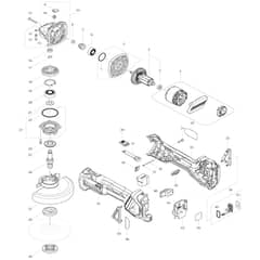 Makita DGA512 - 125mm Cordless Angle Grinder - Power Tool Diagram