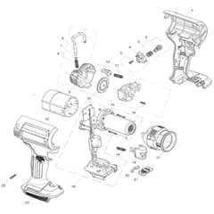 Makita DHG181 - Cordless Heat Gun - Power Tool Diagram