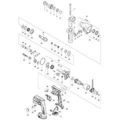 Makita DHR164 - Cordless Rotary Hammer 16mm - Power Tool Diagram