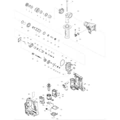 Makita DHR171 - 17mm Cordless Rotary Hammer - Power Tool Diagram
