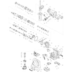 Makita DHR242 - 24mm Cordless Combi. Hammer - Power Tool Diagram