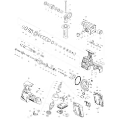 Makita DHR263 - 26mm Crdls Combination Hammer - Power Tool Diagram