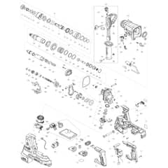 Makita DHR283 - 28mm Crdls Combination Hammer - Power Tool Diagram