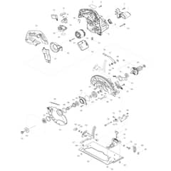 Makita DHS660 - 165mm Cordless Circular Saw - Power Tool Diagram
