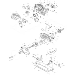 Makita DHS661 - 165mm Cordless Circular Saw - Power Tool Diagram