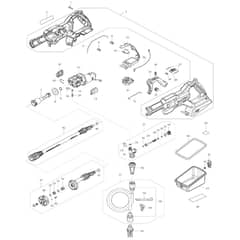 Makita DHW180 - Cordless Pressure Washer - Power Tool Diagram
