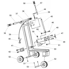 Belle Disc Cutter & Floor Saw - Cart Frame