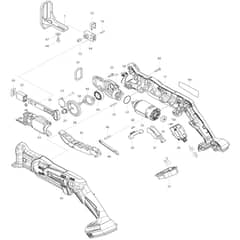 Makita DJR185 - Cordless Recipro Saw - Power Tool Diagram