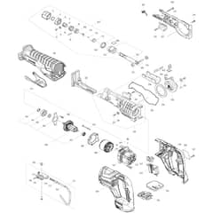 Makita DJR187 - Cordless Recipro Saw - Power Tool Diagram