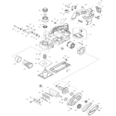 Makita DKP181 - 82mm Cordless Planer - Power Tool Diagram