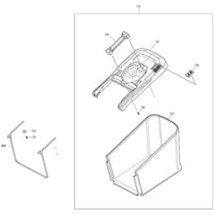 Makita DLM432 - 430mm Cordless Lawn Mower - Power Tool 04 Diagram