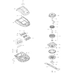 Makita DLM466 - Cordless Lawn Mower - Power Tool 02 Diagram