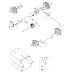 Makita DLM536 - 530mm Cordless Lawn Mower - Power Tool 04 Diagram