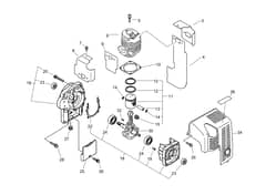 Cylinder, Crankcase, Piston