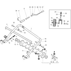 DR 100 -  - Efco Flail Mower Cutting unit (Rotor) Diagram