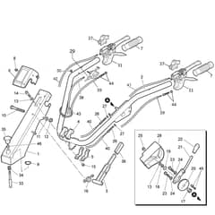 DR 80 HR 11 -  - Efco Flail Mower Handle-bar and control box Diagram
