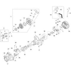 DS 4000 S -  - Efco Brushcutter Starter assy and clutch Diagram