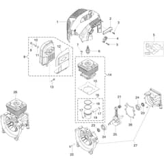 DS 4000 T -  - Efco Brushcutter Engine Diagram