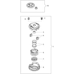 DSH 250 T -  - Efco Brushcutter Head Tap&Go D.110 Diagram