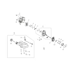 DSH 250 T -  - Efco Brushcutter Tank and air filter Diagram
