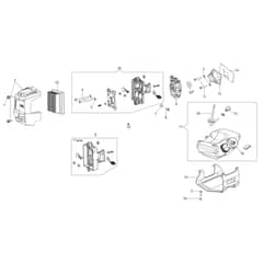 DSH 5000 T -  - Efco Brushcutter Tank and air filter (until May 2024) Diagram