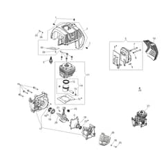 DSH 500 T -  - Efco Brushcutter Engine Diagram