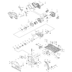 Makita DSP600 - 165mm Cordless Plunge Cut Saw - Power Tool Diagram