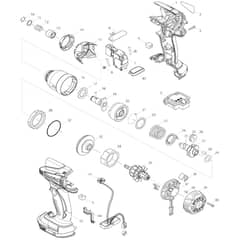 Makita DTD146 - Cordless Impact Driver - Power Tool Diagram