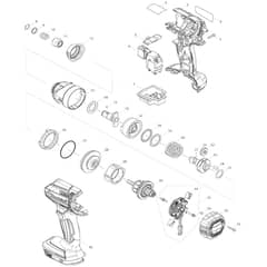 Makita DTD152 - Cordless Impact Driver - Power Tool Diagram