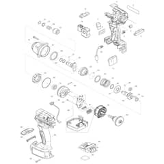 Makita DTDA040 - Cordless Impact Driver - Power Tool Diagram