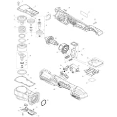 Makita DTL302 - Cordless Angle Impact Wrench - Power Tool Diagram
