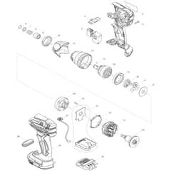 Makita DTS131 - Cordless Oil-Pulse Driver - Power Tool Diagram