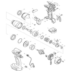 Makita DTW152 - Cordless Impact Wrench - Power Tool Diagram