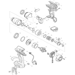 Makita DTW251 - Cordless Impact Wrench - Power Tool Diagram