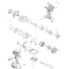 Makita DTW300 - Cordless Impact Wrench - Power Tool Diagram