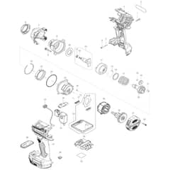 Makita DTW302 - Cordless Impact Wrench - Power Tool Diagram
