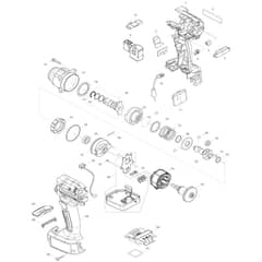 Makita DTWA140 - Cordless Impact Wrench - Power Tool Diagram