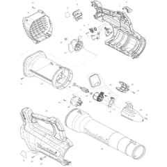 Makita DUB184 - Cordless Blower - Power Tool Diagram