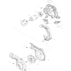Makita DUB185 - Cordless Blower - Power Tool Diagram