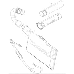 Makita DUB363 - Cordless Blower - Power Tool 02 Diagram