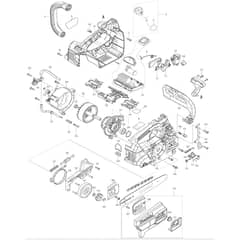Makita DUC256C - 250mm Cordless Chain Saw - Power Tool Diagram