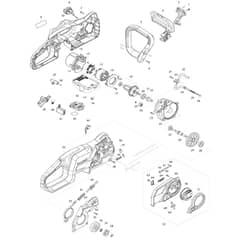 Makita DUC357 - 350mm Cordless Chain Saw - Power Tool Diagram
