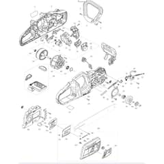 Makita DUC405 - Cordless Chain Saw - Power Tool Diagram
